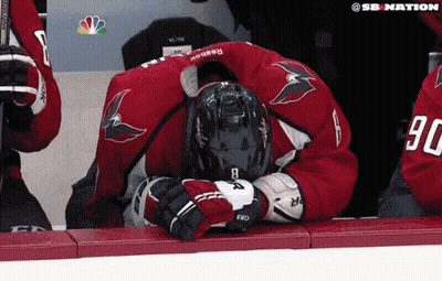 Hockey Player In Capitals Jersey GIF