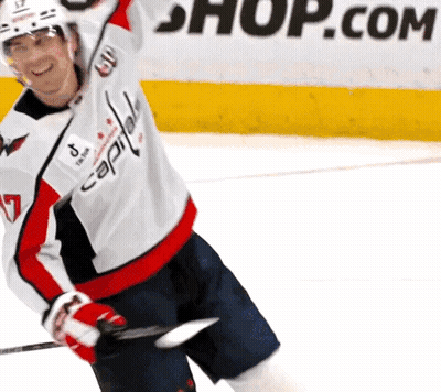 Hockey Player In Capitals Shirt GIF