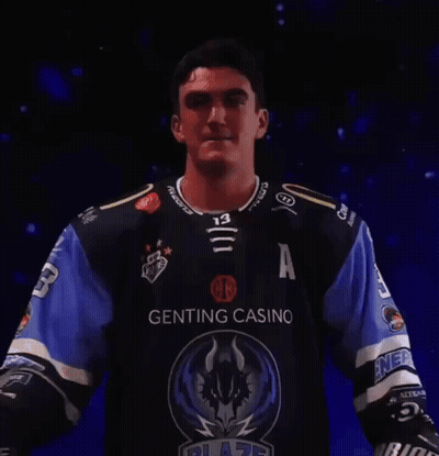 Hockey Player In Centing Casino Jersey GIF
