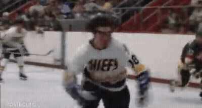Hockey Player In Chiefs Jersey Running On Ice GIF