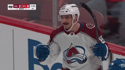 Hockey Player In Colorado Avalanche Jersey GIF