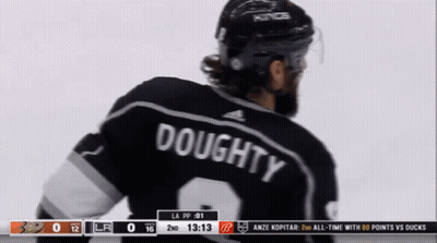 Hockey Player In Doughty Jersey GIF