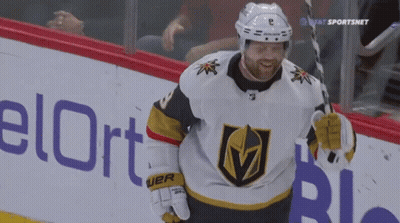 Hockey Player In Front Of AT&T Sportsnet Ad GIF