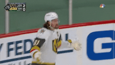 Hockey Player In Front Of Fed Sign GIF