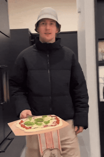 Hockey Player In Front Of Ford Logo GIF