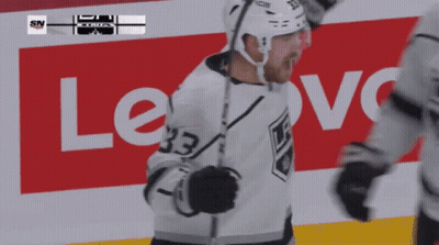 Hockey Player In Front Of Lenovo Ad GIF