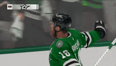 Hockey Player In Green Jersey Number 16 GIF
