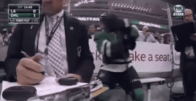 Hockey Player In Green Jersey Number 29 GIF