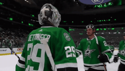 Hockey Player In Green Jersey Number 29 GIF