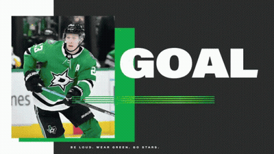 Hockey Player In Green Jersey With Star GIF