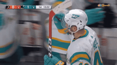 Hockey Player In Helmet Saying Sap GIF