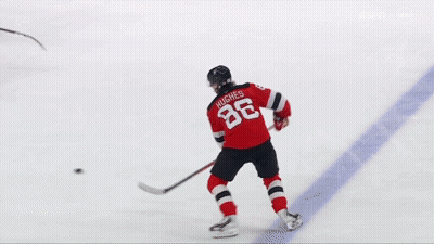 Hockey Player In Jersey 36 Skating On Ice GIF