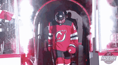 Hockey Player In Jersey 96 Walking Through Tunnel GIF