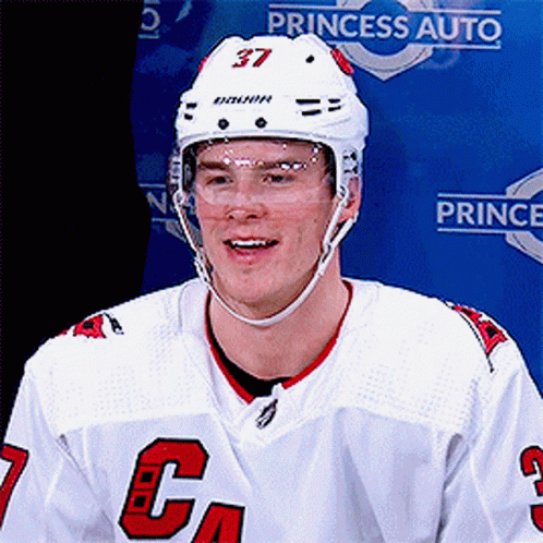 Hockey Player In Jersey Number 37 GIF