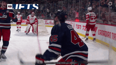 Hockey Player In Jersey Number 45 GIF