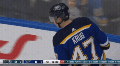 Hockey Player In Jersey Number 47 GIF