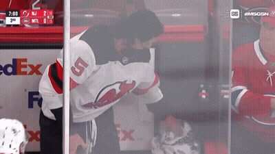 Hockey Player In Jersey Number 5 GIF