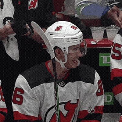 Hockey Player In Jersey Number 6 GIF