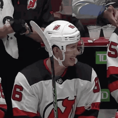 Hockey Player In Jersey Number 6 GIF