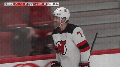 Hockey Player In Jersey Number 7 GIF