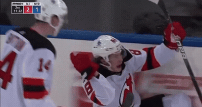 Hockey Player In Jersey Number 8 GIF