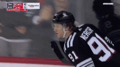 Hockey Player In Jersey Number 9 GIF
