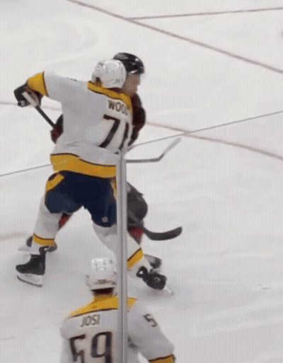 Hockey Player In Jersey Saying Josi GIF