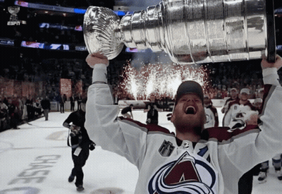 Hockey Player In Jersey With Letter A GIF