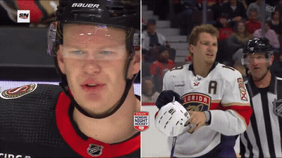 Hockey Player In Jersey With Letter A GIF