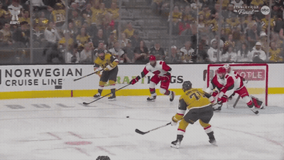 Hockey Player In Jersey With Letter V GIF