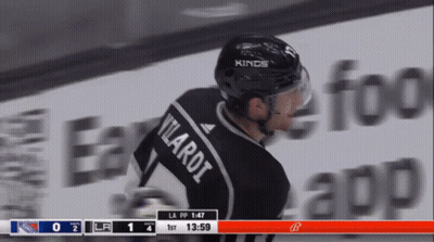 Hockey Player In Kings Helmet GIF