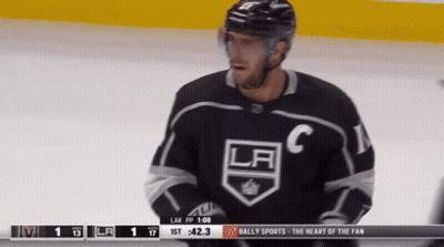 Hockey Player In LA Jersey GIF