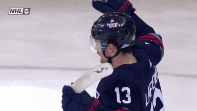 Hockey Player In Number 13 Jersey GIF