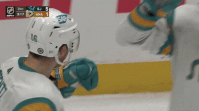 Hockey Player In Number 16 Jersey GIF