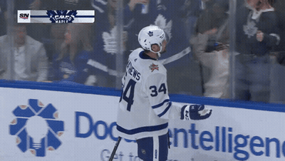 Hockey Player In Number 34 Jersey On Ice GIF