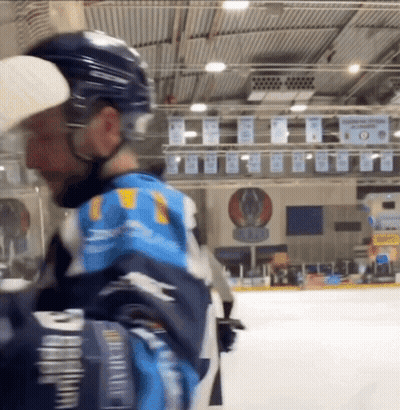 Hockey Player In Number 7 Jersey On Ice GIF