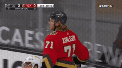 Hockey Player In Number 71 Jersey On Ice GIF