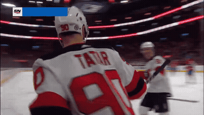 Hockey Player In Number 9 Jersey GIF