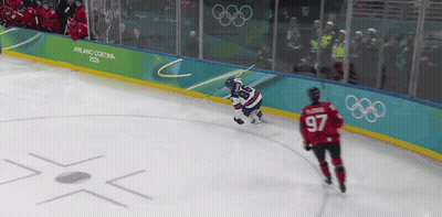 Hockey Player In Number 97 Jersey On Ice GIF