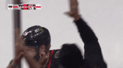 Hockey Player In Panthers Jersey Celebrates GIF