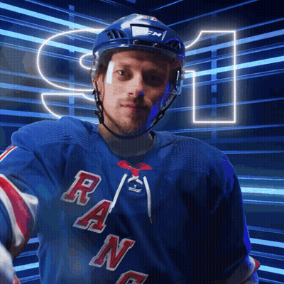 Hockey Player In Rangers Jersey GIF