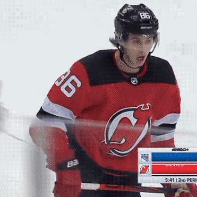 Hockey Player In Red And Black Jersey Number 36 GIF
