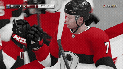 Hockey Player In Red And Black Jersey Number 7 GIF