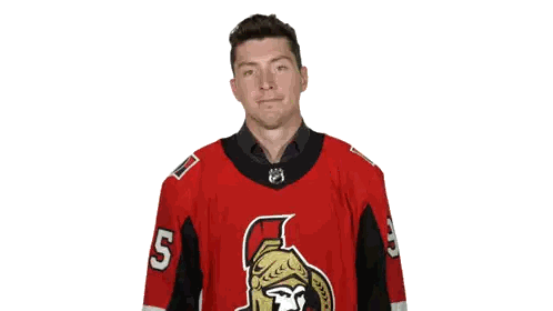 Hockey Player In Red Jersey Sticker