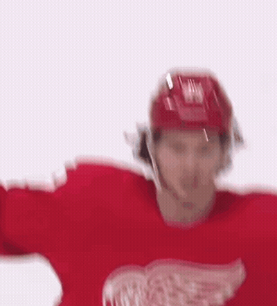 Hockey Player In Red Jersey Number 53 GIF