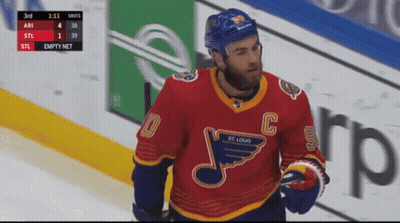 Hockey Player In Red St. Louis Jersey On Ice GIF