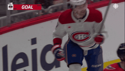 Hockey Player In Red White And Blue Jersey GIF