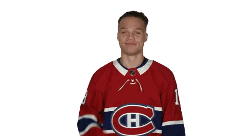 Hockey Player In Red, White, Blue Jersey Sticker