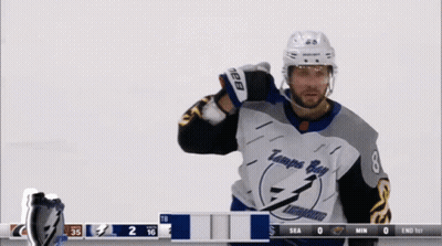 Hockey Player In Tampa Bay Jersey GIF