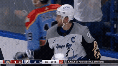 Hockey Player In Tampa Bay Jersey GIF